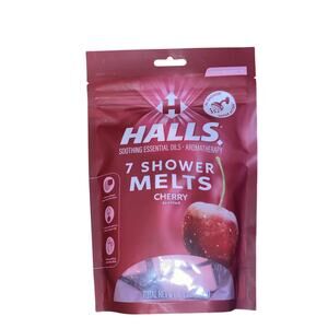 HALLS Non-Medicated 7 Shower Melts - Cherry - NEW!
